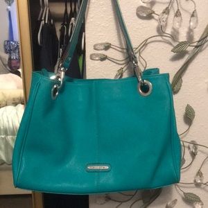 Turquoise Liz Claiborne tote bag.